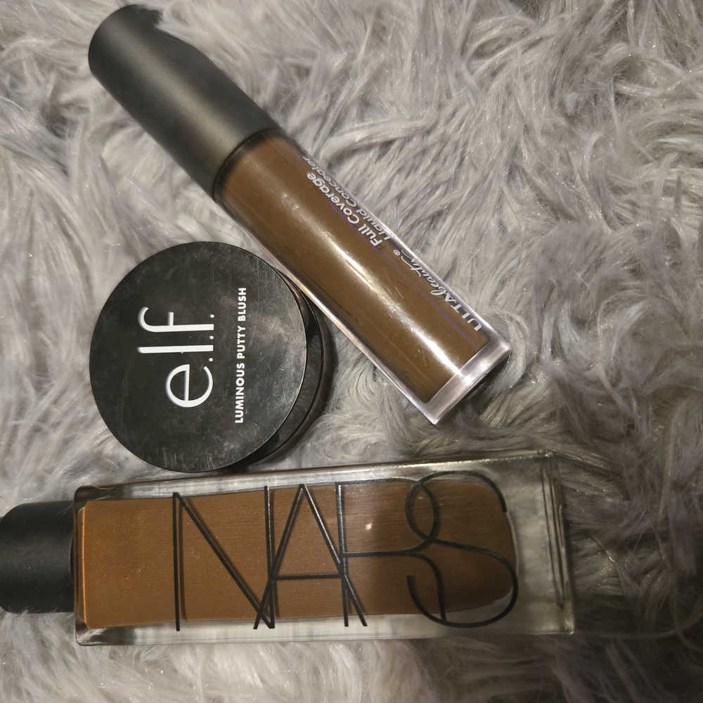 NARS Brown Foundation with e.l.f. Blush